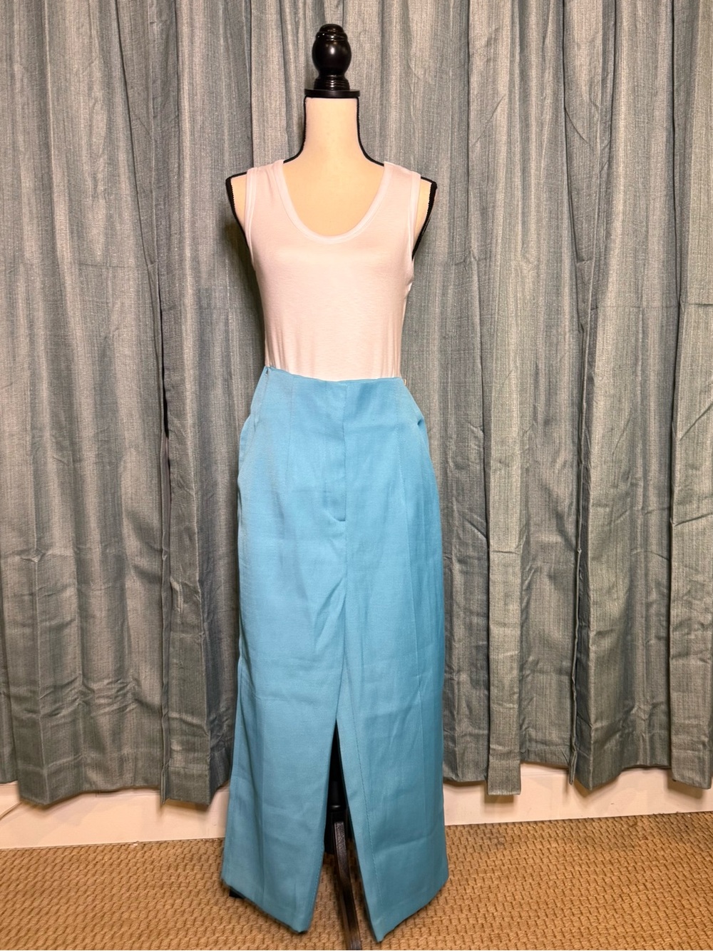 Zara high wasted pants on Light Blue